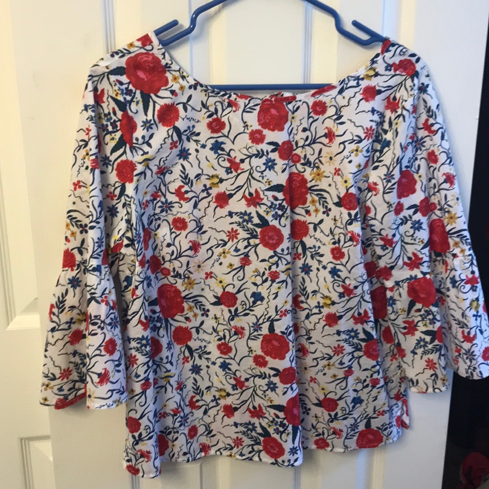 J. Crew floral blouse